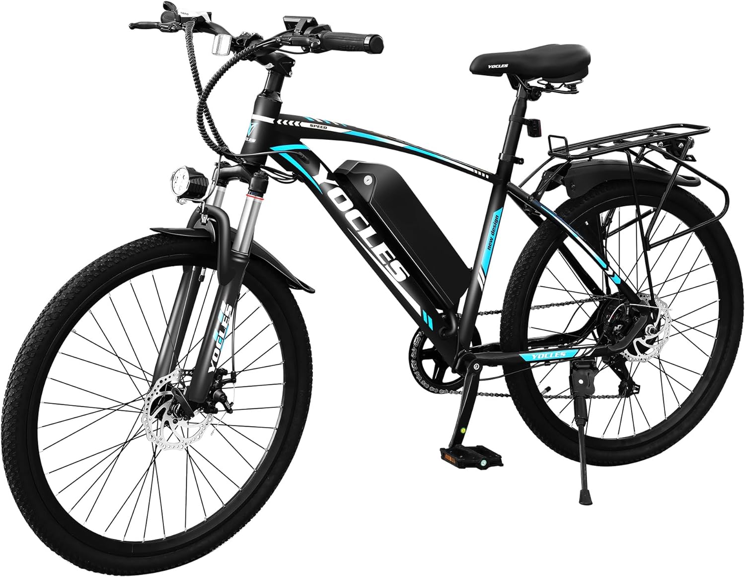 Black Pioneer YOCLES Electric Bike 26 E Bike 350W 1.95 Tires in UK Stock