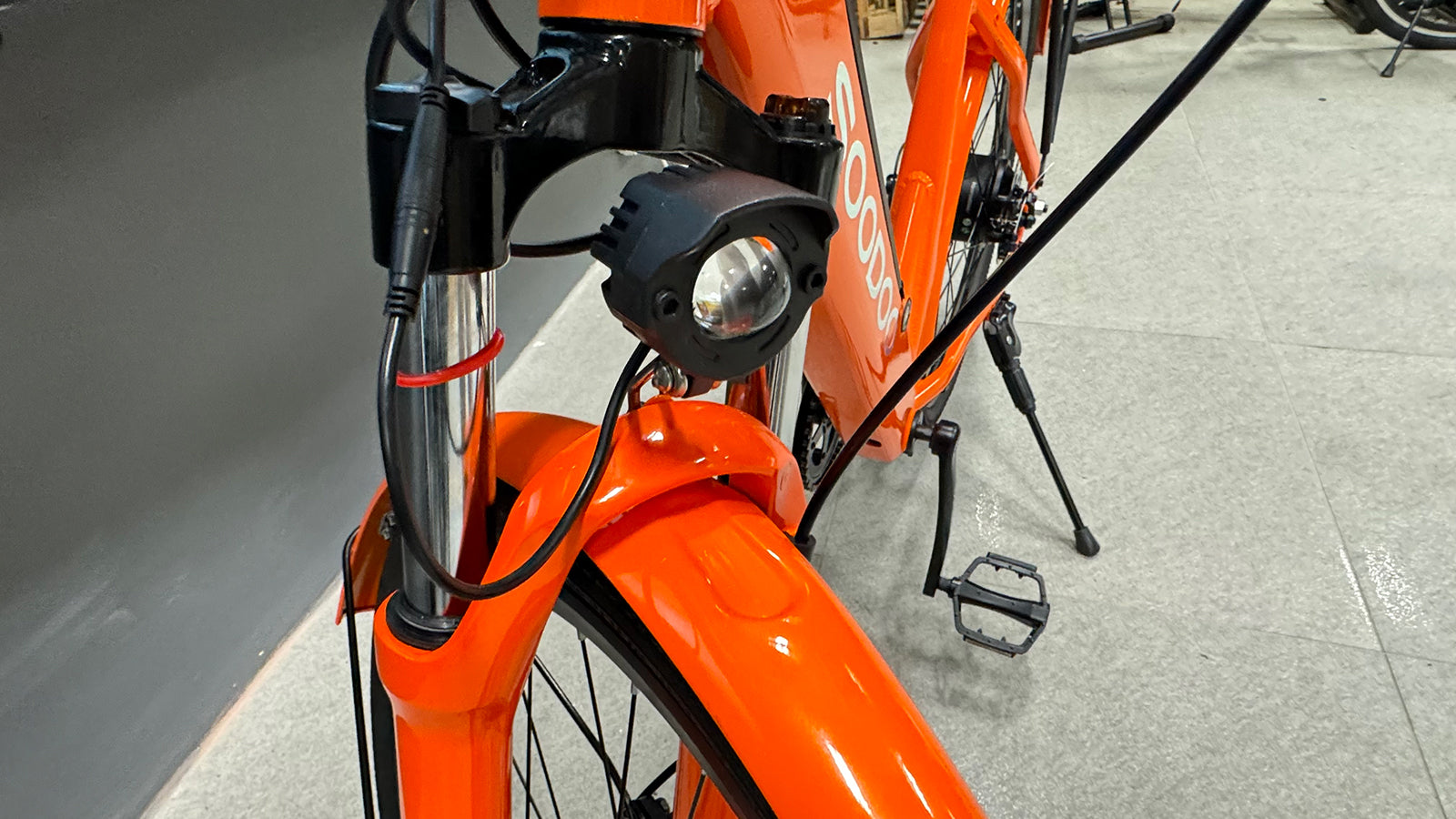 Fluorescent Orange SOODOO mountain electric bike W/ 36V 12AH Battery