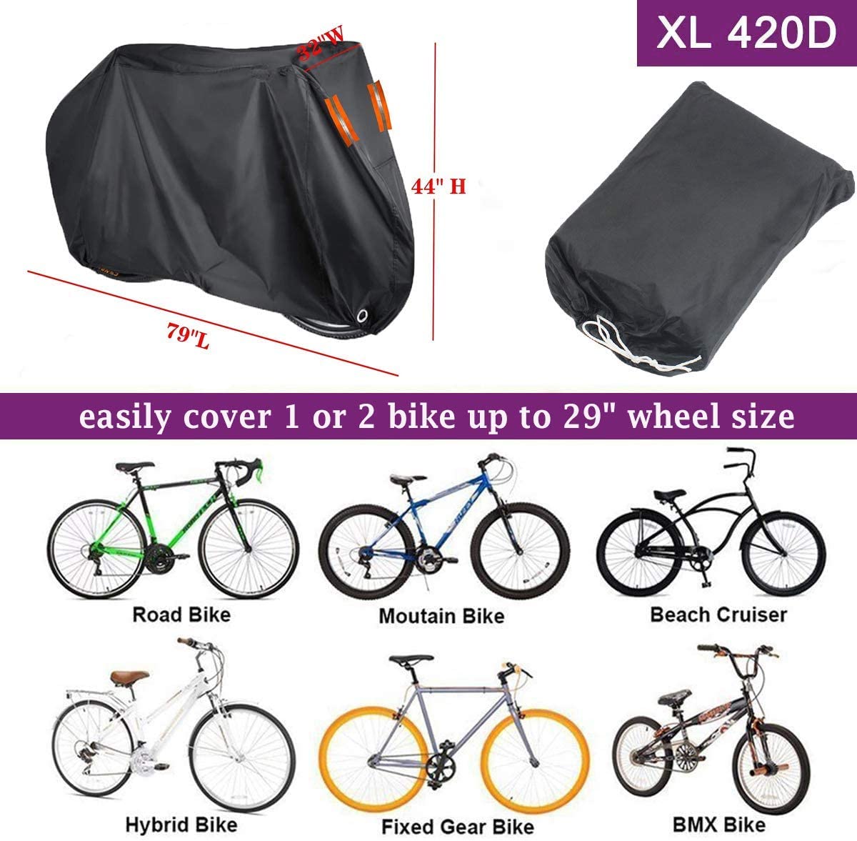 SOODOO Bike Cover