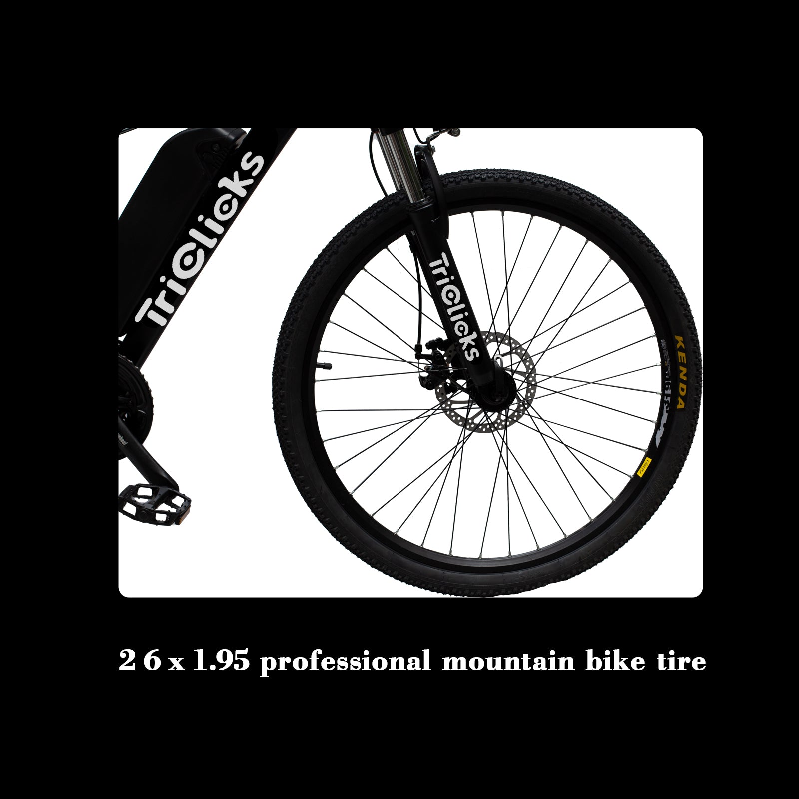 Triclicks Electric Bike 26 Inch Aluminum Alloy Mountain E-Bike 1.95 Tires 36V 13AH Lithium Battery Ebike-2022